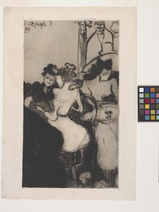 Le Bar (The Bar) (エッチング、軟弱地盤エッチング、アクアティント、ルーレット) 作： Armand Séguin
