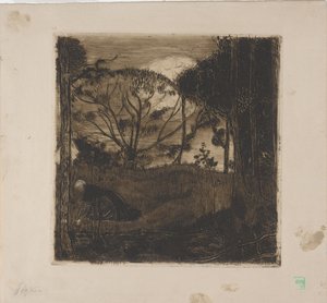 Le Soir (Evening) または La Glaneuse (The Gleaner) 1893 (エッチング、アクアティント、ウォッシュ & ルーレット) 作： Armand Séguin