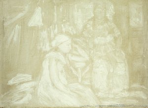 座る2人の人物 作： アルマンド・レベロン