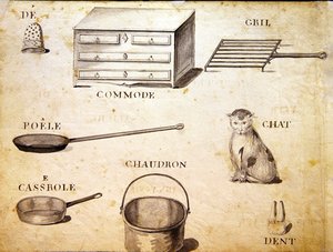 シャルル・プランテ・ファインアーツ社の「1814年のフランスのアルファベット・ブック」からの挿絵 作： Arnaud de Beauregard