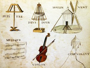 シャルル・プランテ・ファインアーツ社の「1814年のフランスのアルファベット・ブック」からの挿絵 作： Arnaud de Beauregard