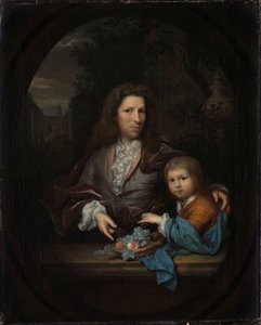 Jan van de Poll (1668-1745) と息子の Harmen Hendrick (1697-1772)。 作： Arnold Boonen