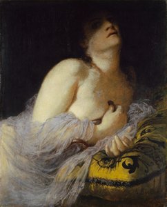 クレオパトラの死（最初のバージョン）、1872 作： Arnold Böcklin