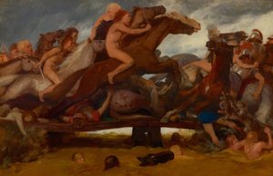 橋の上の戦い、1889年。 作： Arnold Böcklin