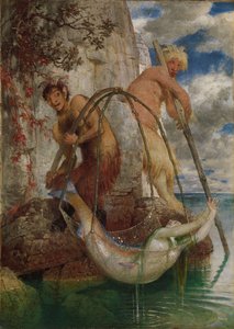 2 つの釣り鍋、1874 年。 作： Arnold Böcklin