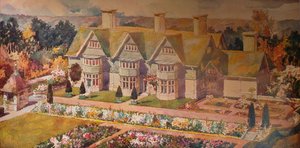 「エアシャーのトゥルーンの家」、1910年頃 作： Arnold Mitchell
