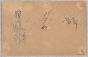 ブルックラインの教会の建築詳細 作： Arnold William Brunner