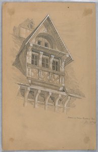 カーンのメゾン・デ・クアトランのドーマー 作： Arnold William Brunner