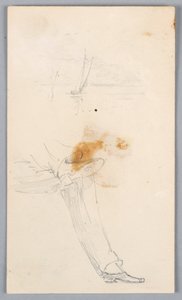 組んだ足のスケッチ 作： Arnold William Brunner