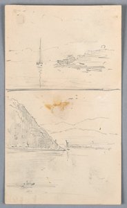 尾根の 2 つのスケッチ 作： Arnold William Brunner