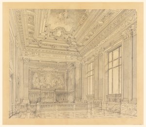 裁判所の部屋、連邦ビル、クリーブランド、オハイオ州のビュー 作： Arnold William Brunner