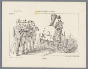 1851 年 7 月 29 日、31 日、8 月 1 日の Rotterdamsche Courant で報告された、1851 年 7 月 28 日から 31 日までの HM 国王ウィレム 3 世のロッテルダム訪問の報告 (タイトルはオブジェクト) 作： Arrenberg and Van Reyn