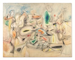 こんにちは、リンカーンさん 作： Arshile Gorky