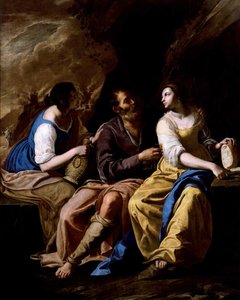 ロトと娘たち、1635～1637年頃。 作： Artemisia Gentileschi