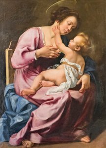 Madonna imettää Jeesus-vauvaa 作： Artemisia Gentileschi