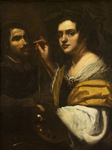 自画像、1637年。 作： Artemisia Gentileschi