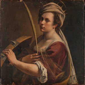 アレクサンドリアの聖カタリナ、1616年頃の自画像。