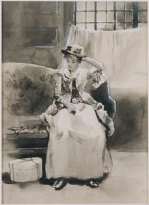 無題（着席女性） 作： Arthur Bowen Davies