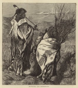 ハイアワサとミネハハ（彫刻作品 作： Arthur Boyd (after) Houghton