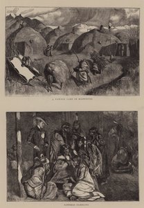 真冬のポーニーキャンプ 作： Arthur Boyd Houghton