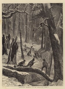 アメリカの森で七面鳥を撃つ