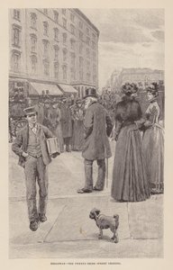 ブロードウェイ、23丁目の交差点（エングレーヴィング） 作： Arthur Burdett Frost