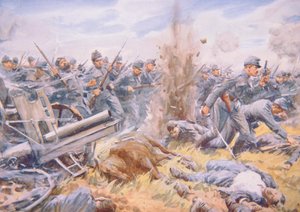 レンベルクの前に迫るオーストリア軍 作： Arthur C. (after) Michael