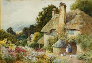 マインヘッド近くのセルワーシーにあるコテージ 作： Arthur Claude Strachan