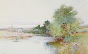 マーロー近くの干し草 作： Arthur Claude Strachan