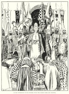 ノウレッディンに宰相の衣と徽章を与えた（刻印 作： Arthur David McCormick