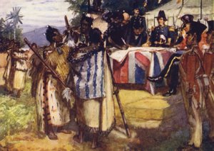 ワイタンギ条約に調印 作： Arthur David McCormick