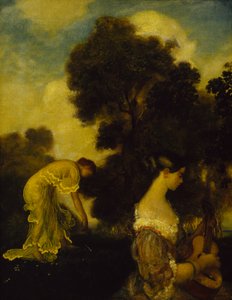イーブンソング、カリフォルニア州。 1898年 作： Arthur Davies