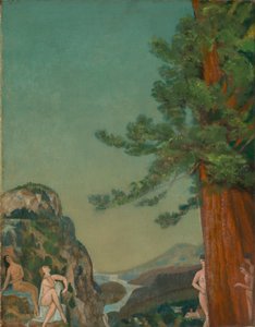 オン・ザ・クリフ、カリフォルニア。 1898年。 作： Arthur Davies