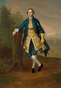 青の男の肖像、1785年。 作： Arthur Devis