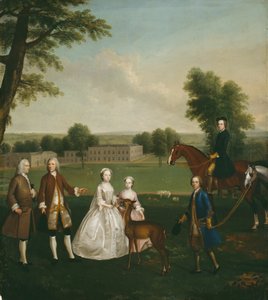 ギズバーン公園のトーマス・リスターとその家族、174041。 作： Arthur Devis
