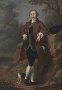 ランカシャー州ショーホールのウィリアム・ファリントン 作： Arthur Devis