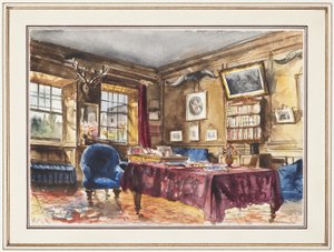 Pynson Wilmot Bennitt&39;s Room、トリニティカレッジ、オックスフォード 作： Arthur Frederick Payne