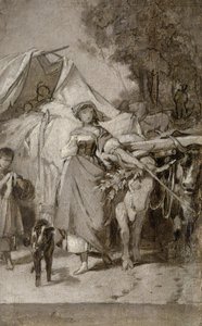 「ヘルマンとドロテア」への2つのグリザイユ 作： Arthur Georg Freiherr von Ramberg
