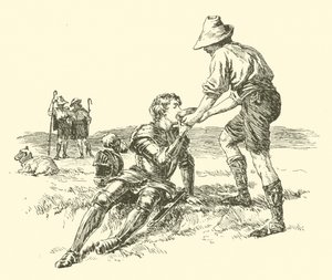サー・カリドア、礼儀の騎士、露骨な獣の探求（エングレービング 作： Arthur George Walker