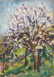 傾斜の瀬戸際にあるアーモンドの花、1910年頃 作： Arthur Haythorne Studd
