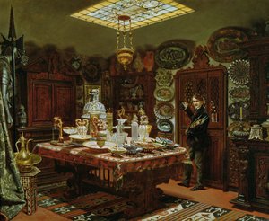 ムッシュソヴァージュのコレクションルームのインテリア（1856年） 作： Arthur Henri Roberts