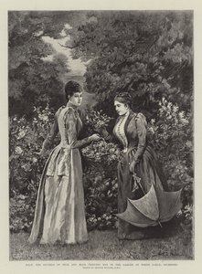 HRHの公爵夫人とHSHプリンセスメイ、リッチモンドのホワイトロッジの庭 作： Arthur Hopkins