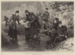 氷の上の昼食会、静かなコーナー 作： Arthur Hopkins