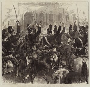 戦争、バイエルンの軽竜騎兵、リグニーのプロイセン皇太子の本部を通過