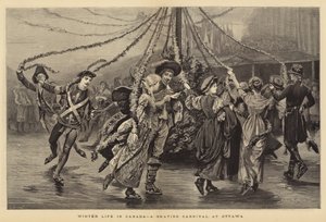 カナダの冬の生活、オタワのスケートカーニバル 作： Arthur Hopkins