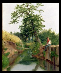 少年釣り 作： Arthur Hughes