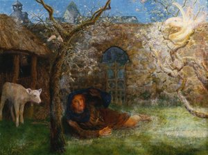 カエドモンの覚醒、 作： Arthur Hughes