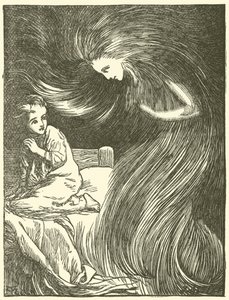 北風の後ろから 作： Arthur Hughes
