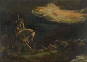 ガラハッド卿。聖杯の探求 作： Arthur Hughes