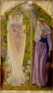 受胎告知、1858 作： Arthur Hughes